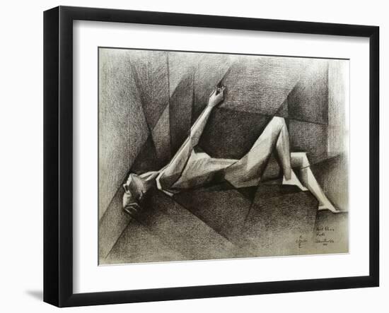 Art Deco Nude -11-08-22-Corne Akkers-Framed Giclee Print