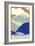 Art Deco Ocean Liner, Wish You Were Here-null-Framed Art Print