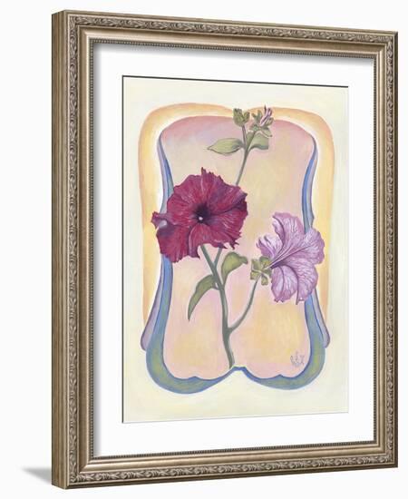 Art Deco Petunias-Judy Mastrangelo-Framed Giclee Print