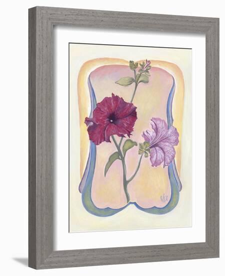 Art Deco Petunias-Judy Mastrangelo-Framed Giclee Print