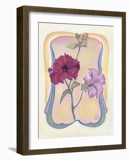 Art Deco Petunias-Judy Mastrangelo-Framed Giclee Print