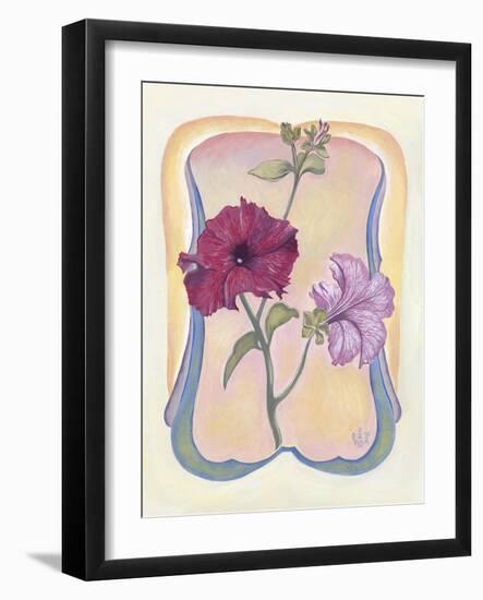 Art Deco Petunias-Judy Mastrangelo-Framed Giclee Print