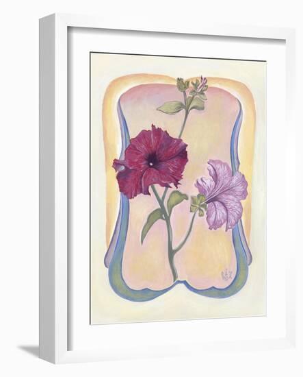 Art Deco Petunias-Judy Mastrangelo-Framed Giclee Print