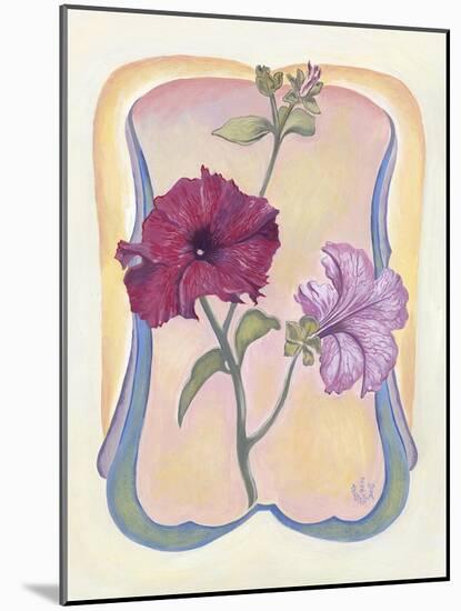 Art Deco Petunias-Judy Mastrangelo-Mounted Giclee Print