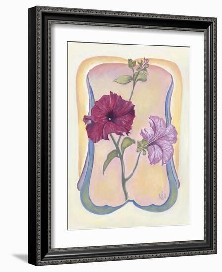 Art Deco Petunias-Judy Mastrangelo-Framed Giclee Print