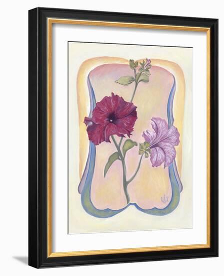 Art Deco Petunias-Judy Mastrangelo-Framed Giclee Print