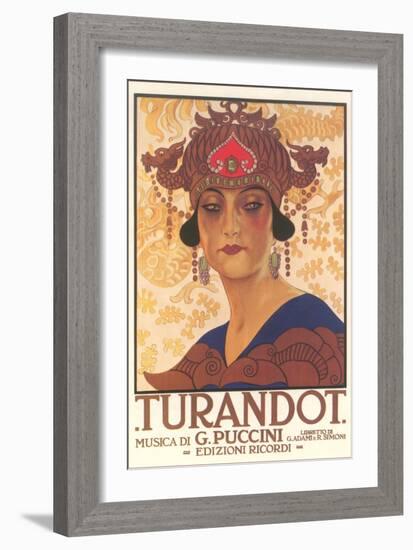 Art Deco Poster for Turandot-null-Framed Art Print