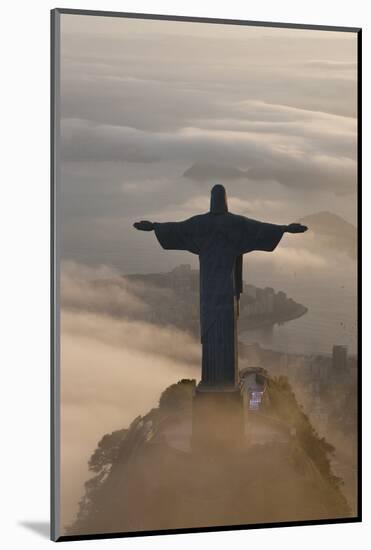 Art Deco Statue of Jesus, Corcovado Mountain, Rio de Janeiro, Brazil-Peter Adams-Mounted Photographic Print