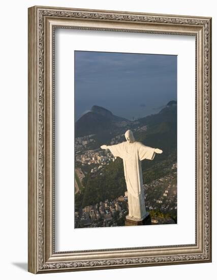 Art Deco Statue of Jesus, Corcovado Mountain, Rio de Janeiro, Brazil-Peter Adams-Framed Photographic Print