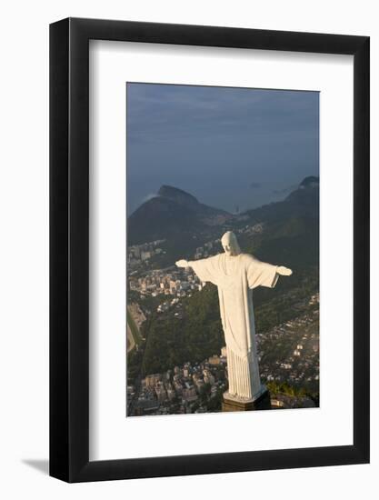 Art Deco Statue of Jesus, Corcovado Mountain, Rio de Janeiro, Brazil-Peter Adams-Framed Photographic Print