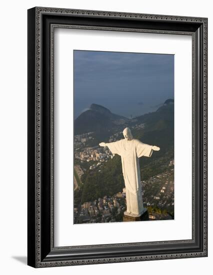 Art Deco Statue of Jesus, Corcovado Mountain, Rio de Janeiro, Brazil-Peter Adams-Framed Photographic Print