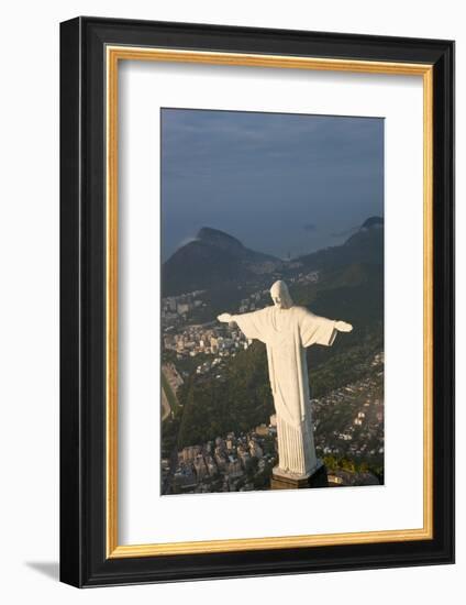 Art Deco Statue of Jesus, Corcovado Mountain, Rio de Janeiro, Brazil-Peter Adams-Framed Photographic Print