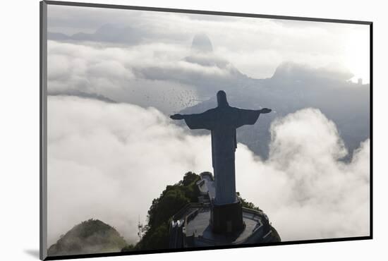 Art Deco Statue of Jesus, Corcovado Mountain, Rio de Janeiro, Brazil-Peter Adams-Mounted Photographic Print