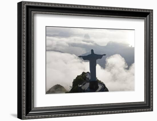 Art Deco Statue of Jesus, Corcovado Mountain, Rio de Janeiro, Brazil-Peter Adams-Framed Photographic Print