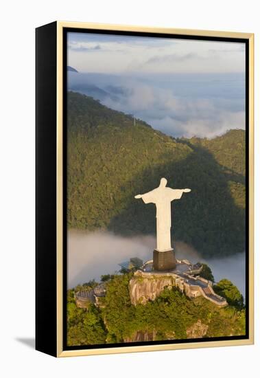 Art Deco Statue of Jesus, Corcovado Mountain, Rio de Janeiro, Brazil-Peter Adams-Framed Premier Image Canvas