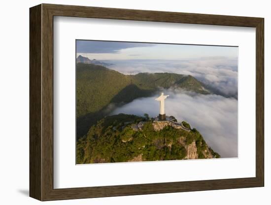 Art Deco Statue of Jesus, Corcovado Mountain, Rio de Janeiro, Brazil-Peter Adams-Framed Photographic Print