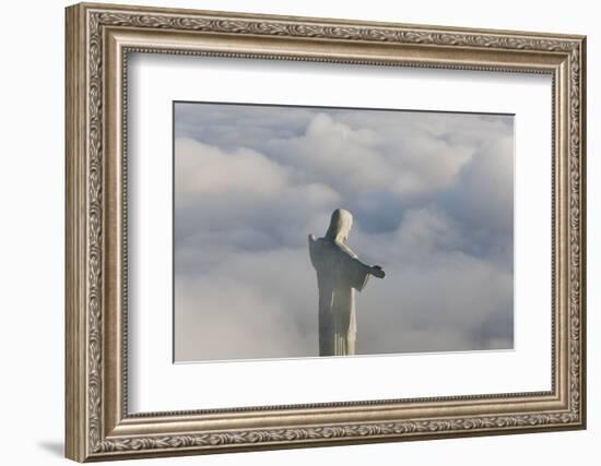 Art Deco Statue of Jesus,On Corcovado Mountain, Rio de Janeiro, Brazil-Peter Adams-Framed Photographic Print