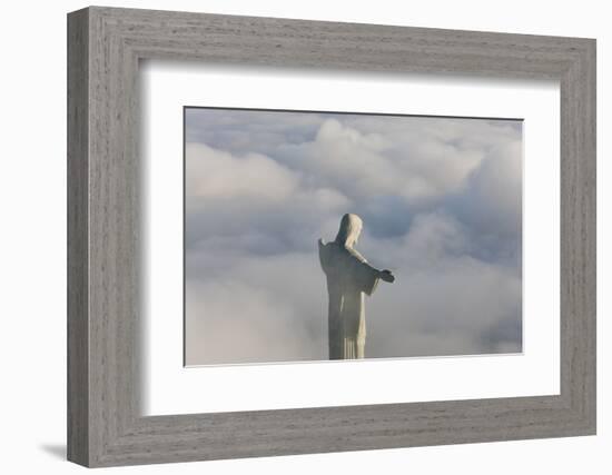 Art Deco Statue of Jesus,On Corcovado Mountain, Rio de Janeiro, Brazil-Peter Adams-Framed Photographic Print