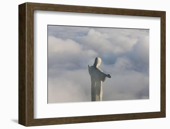 Art Deco Statue of Jesus,On Corcovado Mountain, Rio de Janeiro, Brazil-Peter Adams-Framed Photographic Print