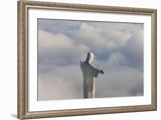 Art Deco Statue of Jesus,On Corcovado Mountain, Rio de Janeiro, Brazil-Peter Adams-Framed Photographic Print