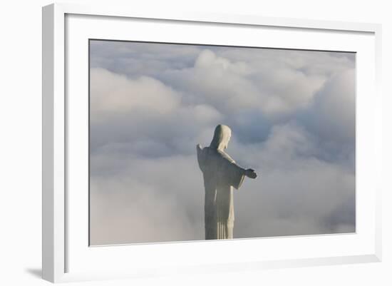 Art Deco Statue of Jesus,On Corcovado Mountain, Rio de Janeiro, Brazil-Peter Adams-Framed Photographic Print