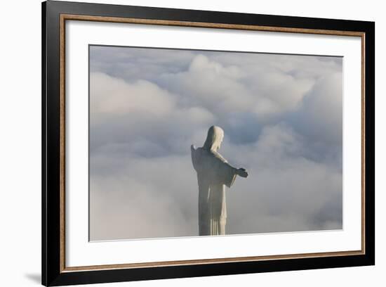 Art Deco Statue of Jesus,On Corcovado Mountain, Rio de Janeiro, Brazil-Peter Adams-Framed Photographic Print