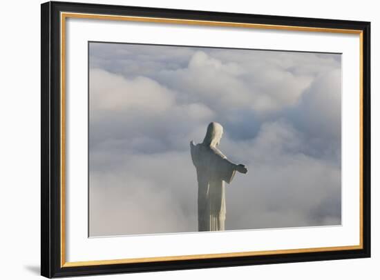 Art Deco Statue of Jesus,On Corcovado Mountain, Rio de Janeiro, Brazil-Peter Adams-Framed Photographic Print