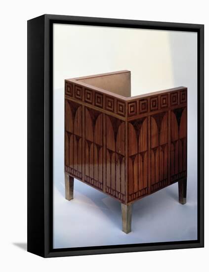 Art Deco Style Chair Inlaid with Satinwood and Brass-Kolo Moser-Framed Premier Image Canvas