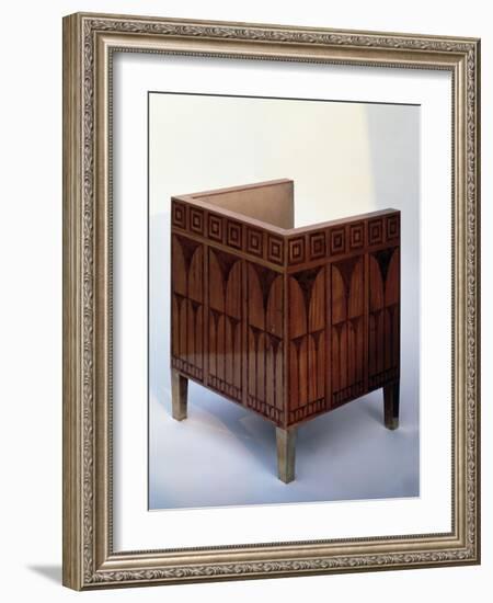 Art Deco Style Chair Inlaid with Satinwood and Brass-Kolo Moser-Framed Giclee Print