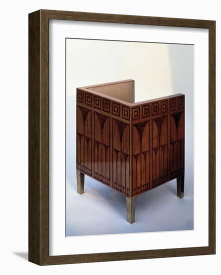 Art Deco Style Chair Inlaid with Satinwood and Brass-Kolo Moser-Framed Giclee Print