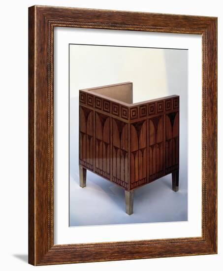 Art Deco Style Chair Inlaid with Satinwood and Brass-Kolo Moser-Framed Giclee Print