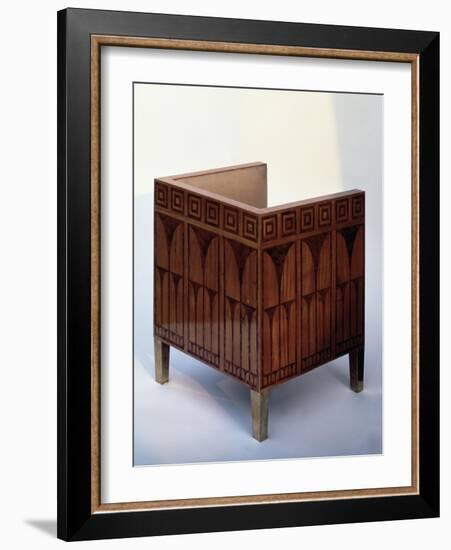 Art Deco Style Chair Inlaid with Satinwood and Brass-Kolo Moser-Framed Giclee Print