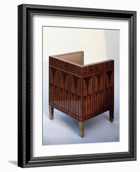 Art Deco Style Chair Inlaid with Satinwood and Brass-Kolo Moser-Framed Giclee Print