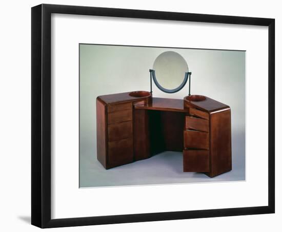 Art Deco Style, Cubist Inspired, Lacquered Dressing Table, 1925-1930-Jean Dunand-Framed Giclee Print