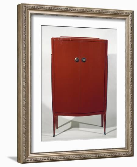 Art Deco Style Red Lacquered Cabinet-Jacques-emile Ruhlmann-Framed Giclee Print