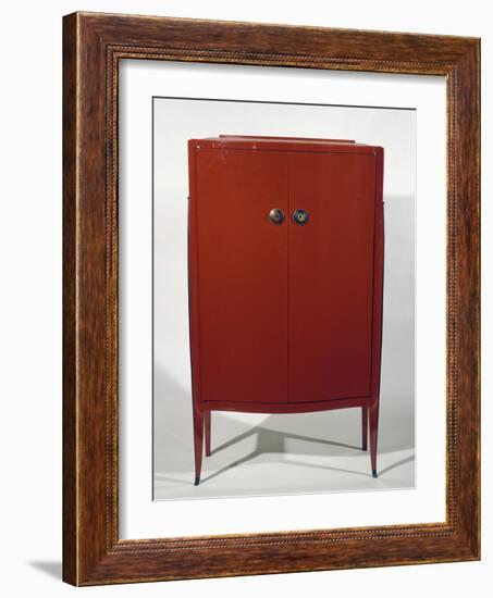 Art Deco Style Red Lacquered Cabinet-Jacques-emile Ruhlmann-Framed Giclee Print