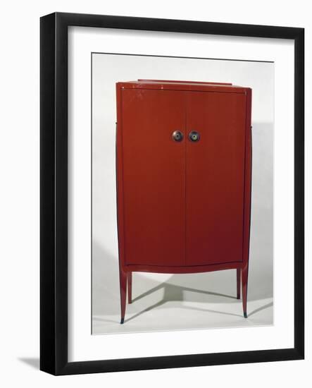 Art Deco Style Red Lacquered Cabinet-Jacques-emile Ruhlmann-Framed Giclee Print