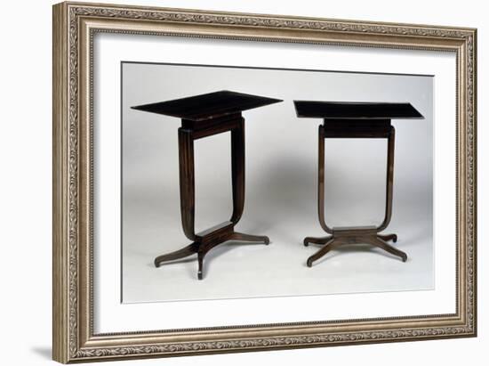 Art Deco-Style Tables, Bloch Model, 1920-1940-Jacques-emile Ruhlmann-Framed Giclee Print