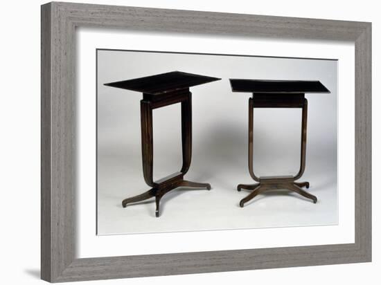 Art Deco-Style Tables, Bloch Model, 1920-1940-Jacques-emile Ruhlmann-Framed Giclee Print