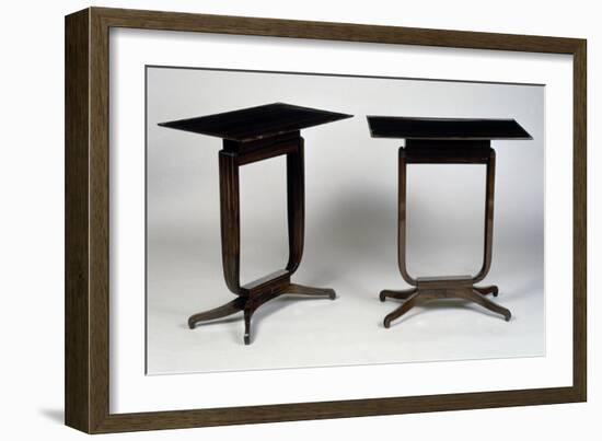 Art Deco-Style Tables, Bloch Model, 1920-1940-Jacques-emile Ruhlmann-Framed Giclee Print