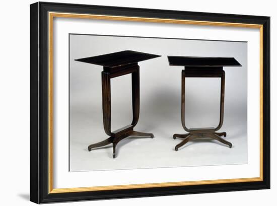 Art Deco-Style Tables, Bloch Model, 1920-1940-Jacques-emile Ruhlmann-Framed Giclee Print