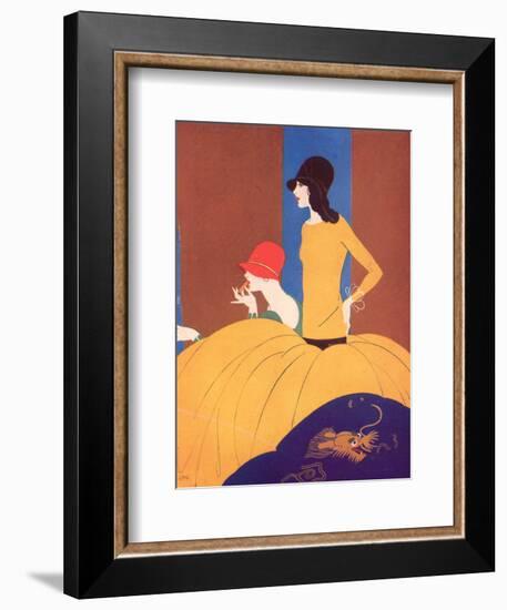 Art Deco Two Women Doing Make Up.-null-Framed Giclee Print