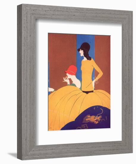 Art Deco Two Women Doing Make Up.-null-Framed Giclee Print