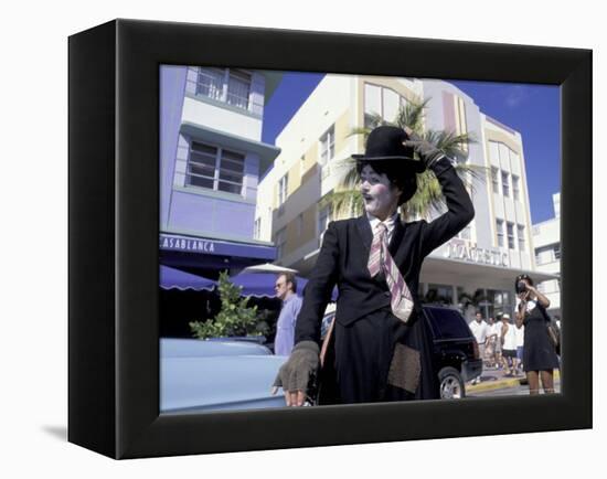 Art Deco Weekend on Ocean Drive, South Beach, Miami, Florida, USA-Robin Hill-Framed Premier Image Canvas
