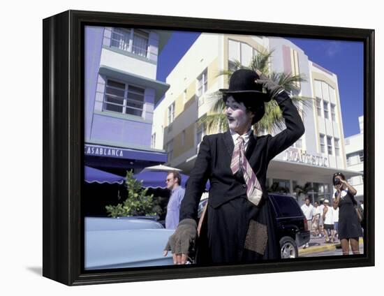 Art Deco Weekend on Ocean Drive, South Beach, Miami, Florida, USA-Robin Hill-Framed Premier Image Canvas