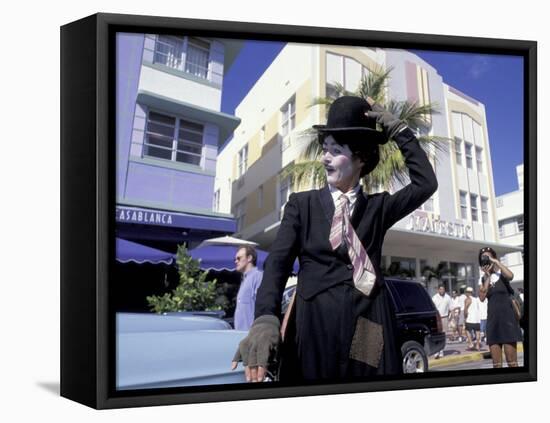Art Deco Weekend on Ocean Drive, South Beach, Miami, Florida, USA-Robin Hill-Framed Premier Image Canvas