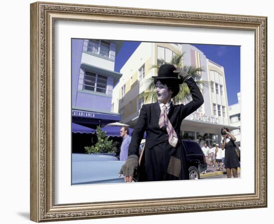 Art Deco Weekend on Ocean Drive, South Beach, Miami, Florida, USA-Robin Hill-Framed Photographic Print