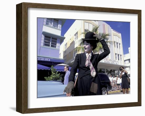 Art Deco Weekend on Ocean Drive, South Beach, Miami, Florida, USA-Robin Hill-Framed Photographic Print