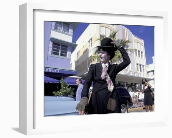 Art Deco Weekend on Ocean Drive, South Beach, Miami, Florida, USA-Robin Hill-Framed Photographic Print