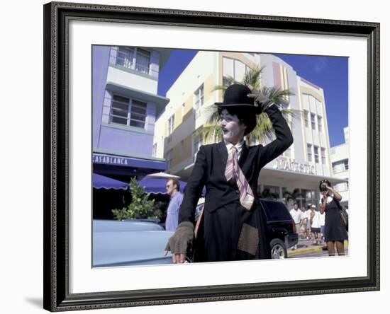 Art Deco Weekend on Ocean Drive, South Beach, Miami, Florida, USA-Robin Hill-Framed Photographic Print